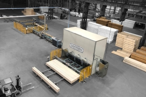 FULLY AUTOMATED FLOW-COATING FINISHING LINE FOR BOARDS AND SIDINGS